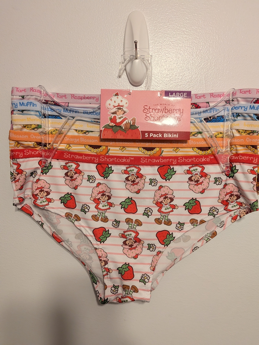 Women's Pink Strawberry Bikini Briefs - 5 Pack
